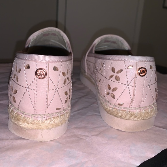 Michael Kors Leather and Canvas Loafers - Pink - Size 7 - Picture 6 of 8